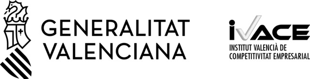 Logotipo de IVACE, Institut Valencià de Competitivitat Empresarial, y Generalitat Valenciana.